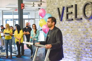 Velocity Director Jay Shah speaks at the opening event. Photo by Meehakk Mulani