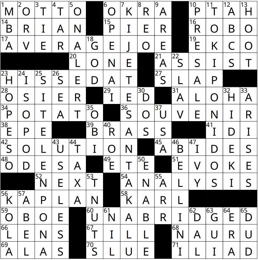 A completed crossword puzzle grid with various words meticulously filled in thanks to October crossword solutions.