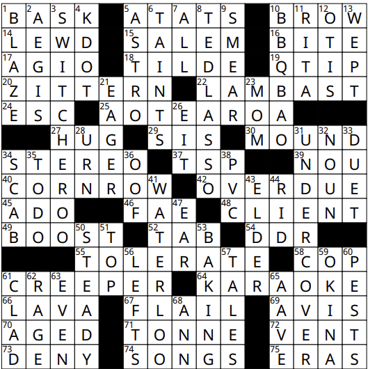 The completed crossword puzzle showcases words like "ISRAEL," "DISMOUNT," "CREEPER," "TOLERATE," and "KARAOKE." It's a testament to the challenge of February crossword solutions, with each word artfully filling the squares.